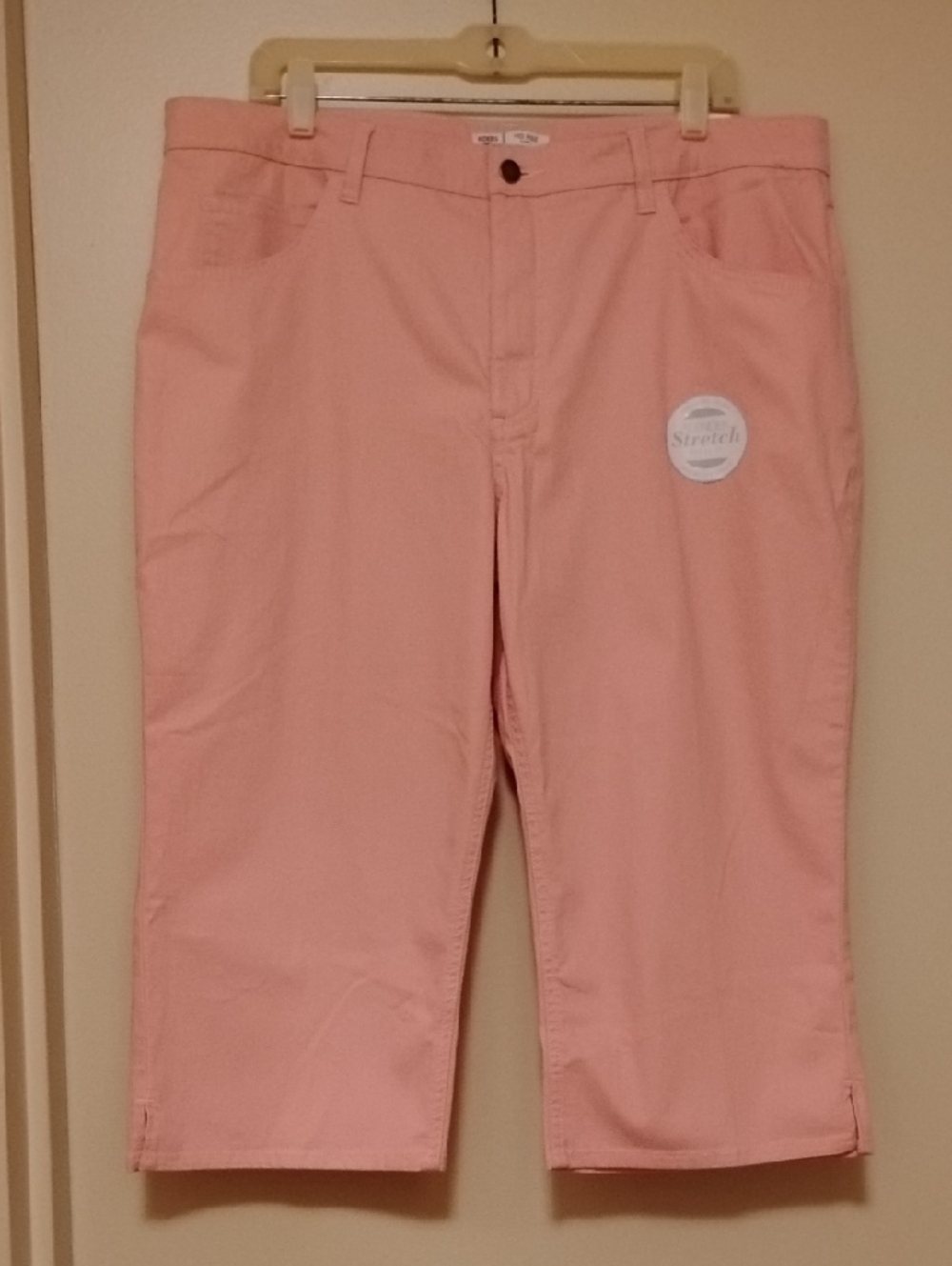 Lee Riders Mid Rise Capri Pants Pink Size 18 New